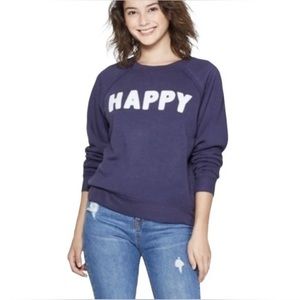 Grayson Threads HAPPY blue white sweatshirt